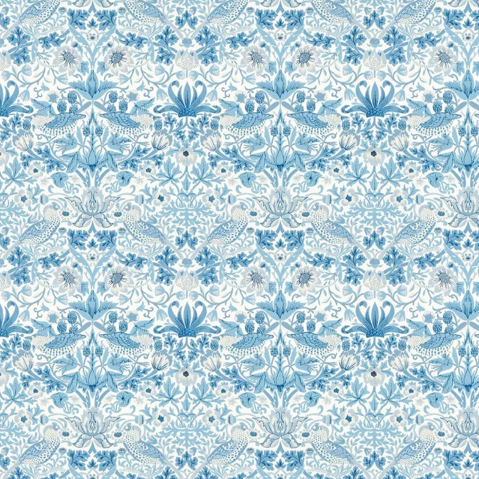 Strawberry Thief Wallpaper - Woad