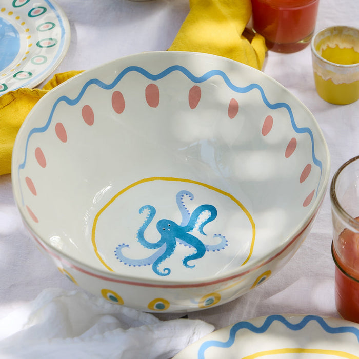 Summer Bliss Serving Bowl - Octopus