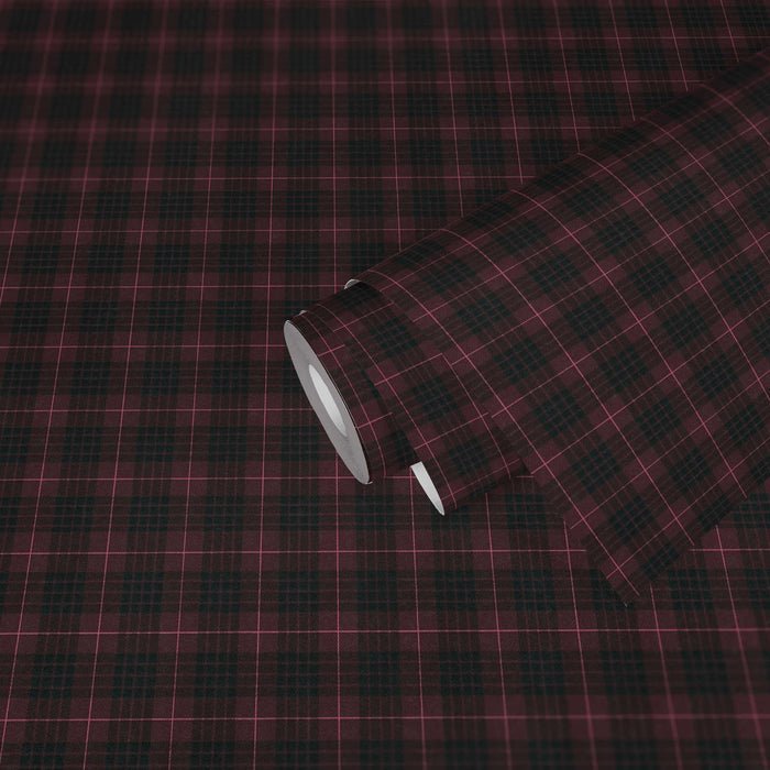 Tartan The Wallpaper - Black/Pink