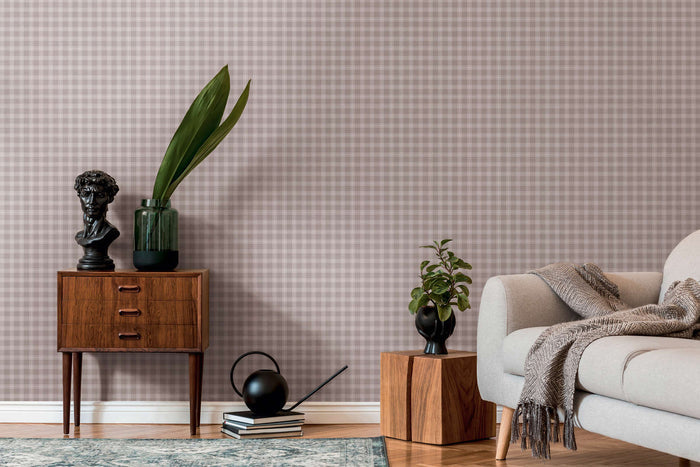 Tartan The Wallpaper - Light Grey