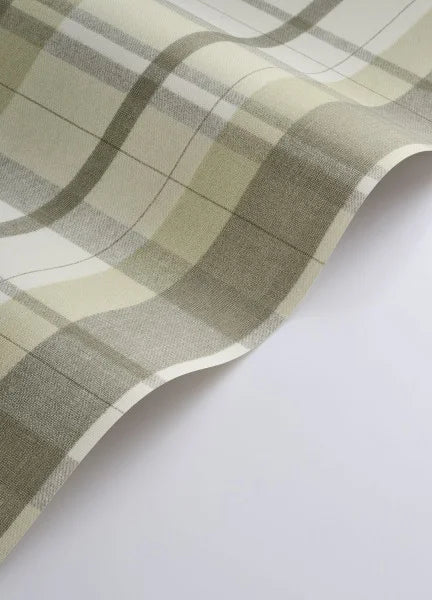 Tartan Touch Wallpaper - Vert Amande