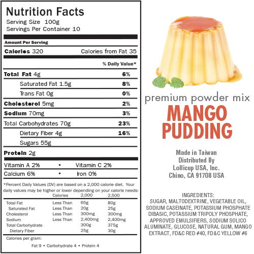 Tea Zone Mango Pudding Mix Powder (2.2 lbs)-Dessert Mixes-Tea Zone-Restaurant Supply Drop
