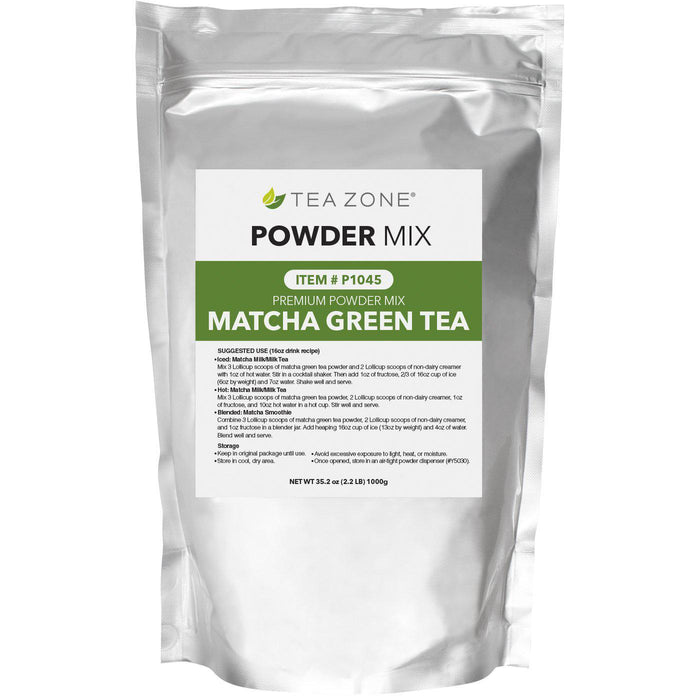 Tea Zone Matcha Green Tea Powder Mix (2.2 lbs)-Powders-Tea Zone-Restaurant Supply Drop