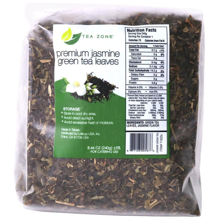 Tea Zone Premium Jasmine Green Tea Leaves - Bag (8.46oz)-Tea Leaves-Tea Zone-Restaurant Supply Drop