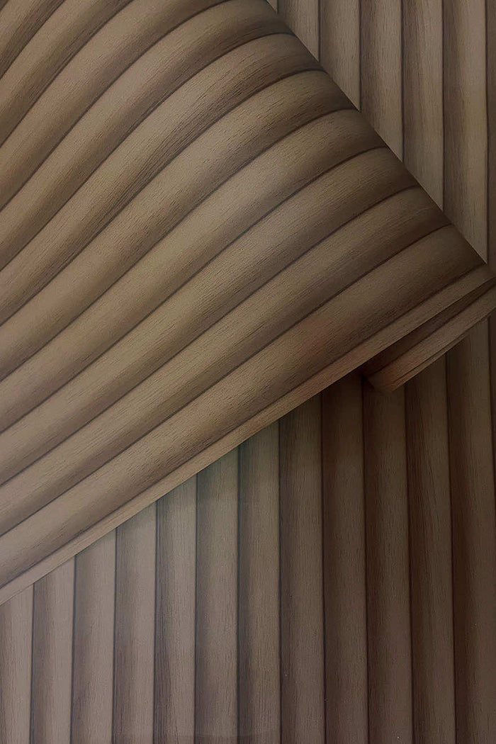 Roll of Teak wallpaper in Natural