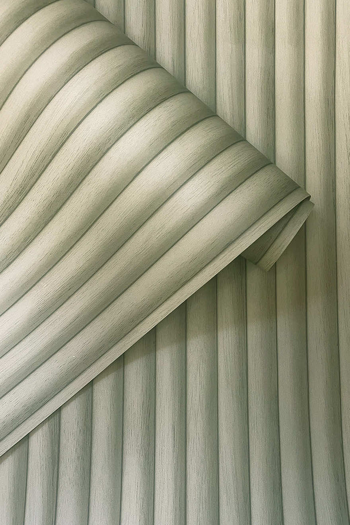 Roll of Teak wallpaper in Sage