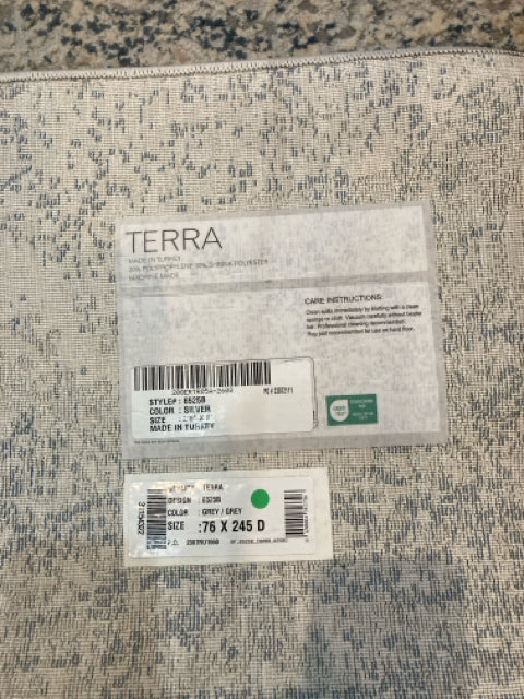 Terra Runner Polypropelyne Gray/Tan Rug