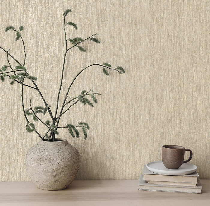 Textura Metallic Wallpaper - Cream