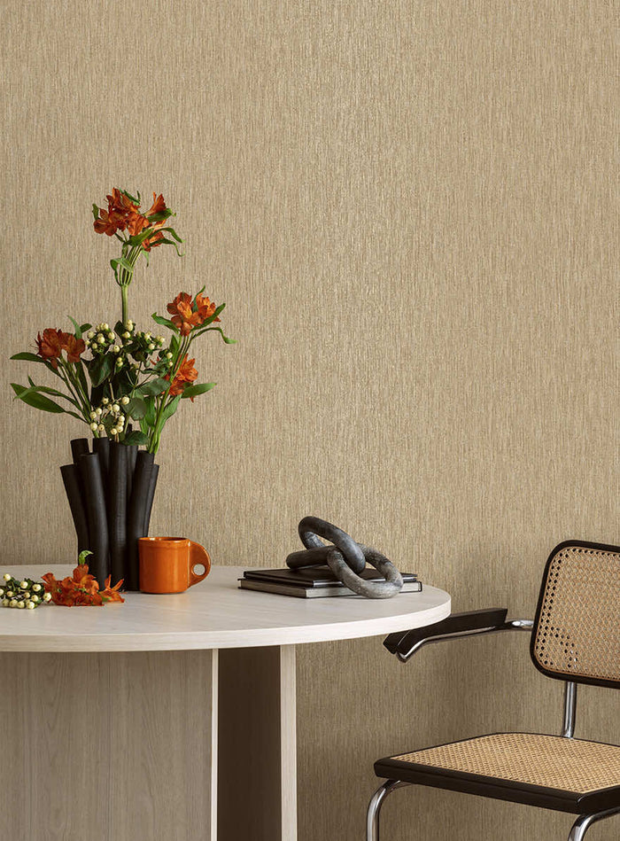 Textura Metallic Wallpaper - Gold / Rust