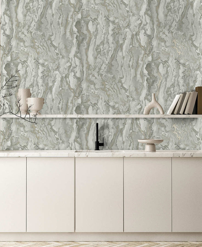 Thassos Wallpaper - Grey