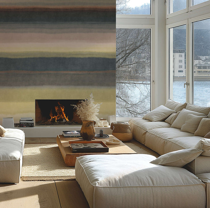 The Wall 4 - Hybrid Wallpaper Mural - Hot Spots - Horizon Stripes