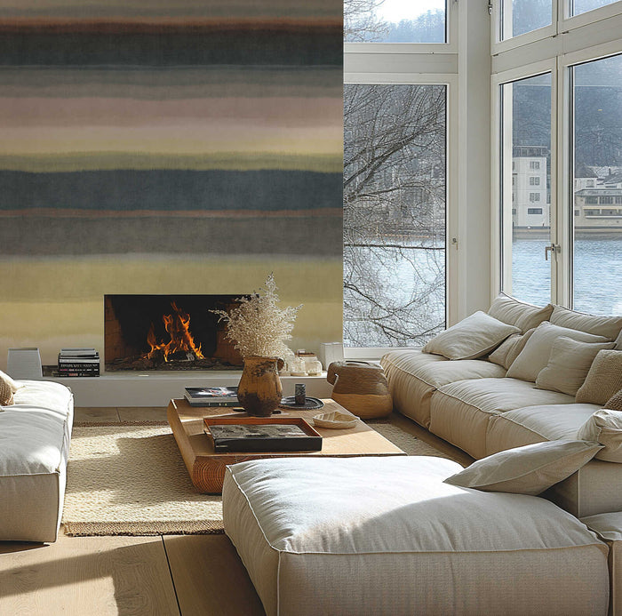 The Wall 4 - Hybrid Wallpaper Mural - Hot Spots - Horizon Stripes