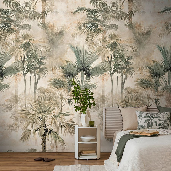 The Wall 4 - Hybrid Wallpaper Mural - Hot Spots - Misty Palms