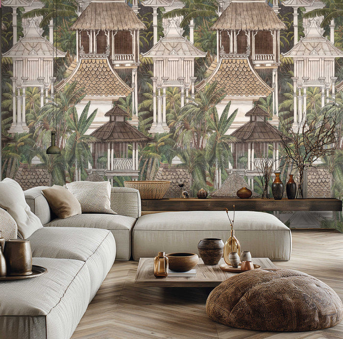 The Wall 4 - Hybrid Wallpaper Mural - Hot Spots - Pagoda