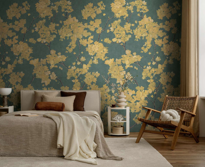 The Wall 4 - Hybrid Wallpaper Mural - Hot Spots - Soft Leaves