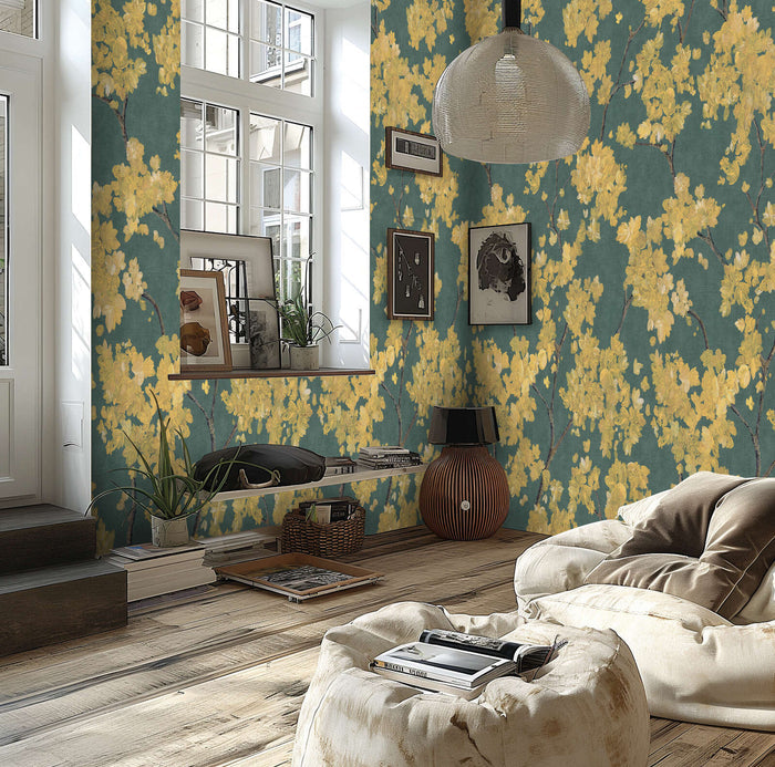 The Wall 4 - Hybrid Wallpaper Mural - Hot Spots - Soft Leaves