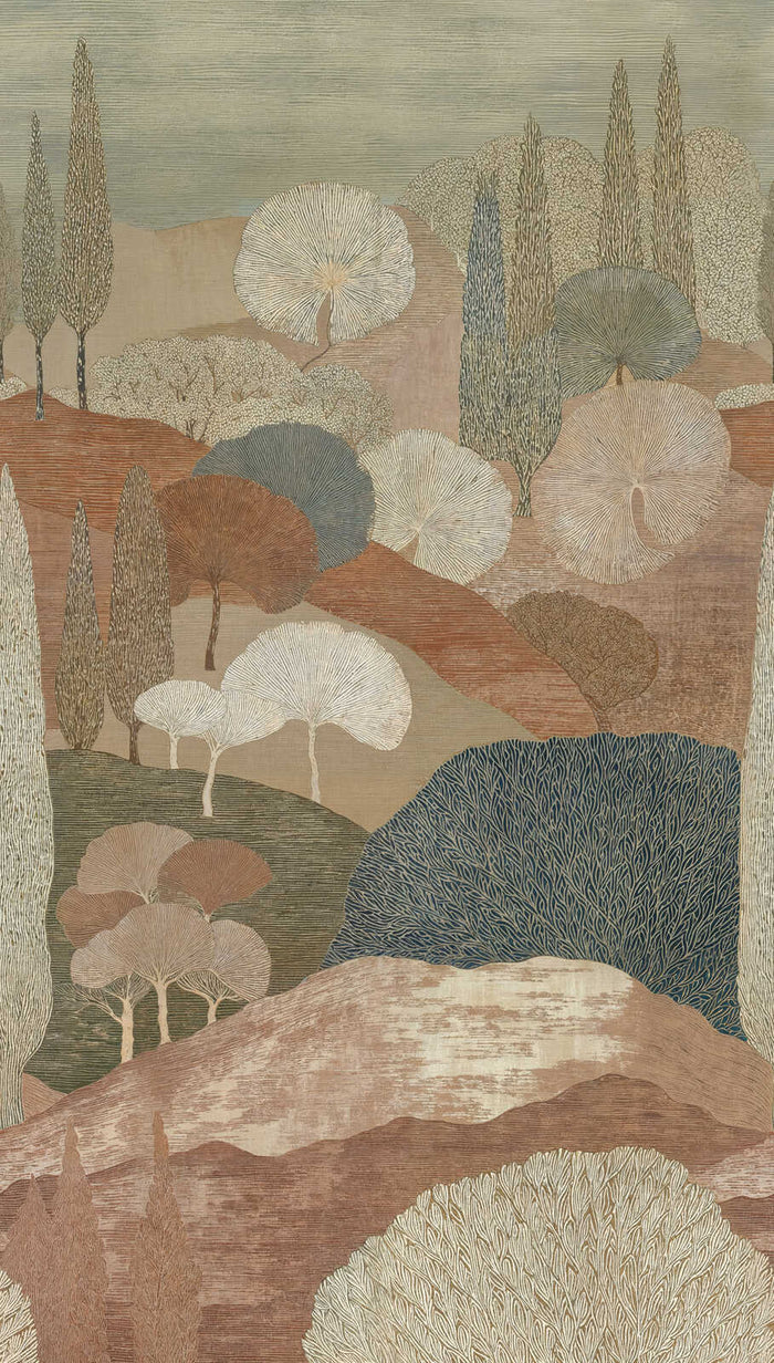 The Wall 4 - Wallpaper Panel - Abstract Trees