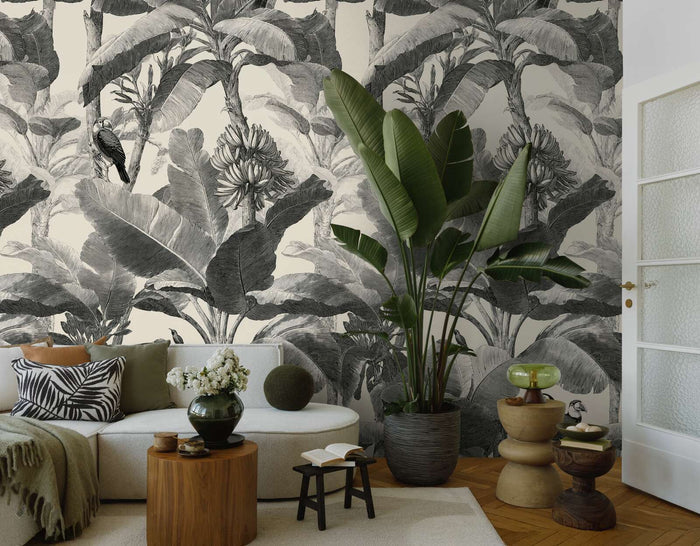 The Wall 4 - Wallpaper Panel - Monochrome Jungle