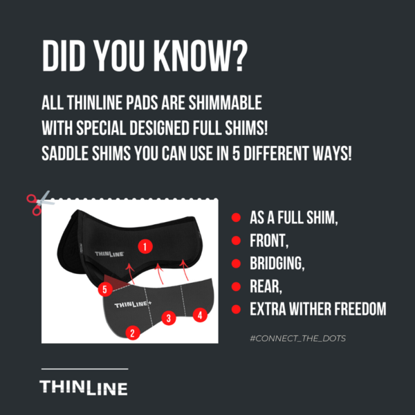 ThinLine English Trim-to-Fit Saddle Fitting Shims (Pair) Trifecta Sheepskin Pad