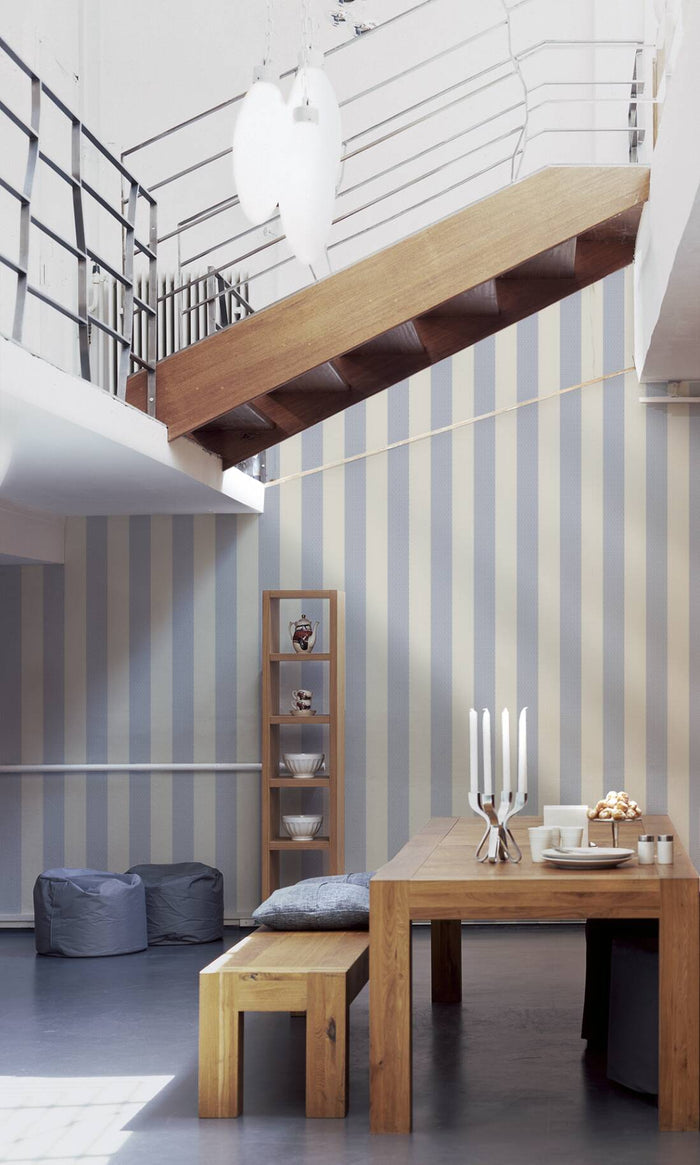 Timeless Stripes Heavy Weight Vinyl Wallpaper - Grey