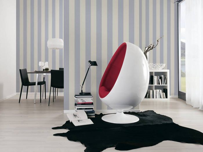 Timeless Stripes Heavy Weight Vinyl Wallpaper - Grey