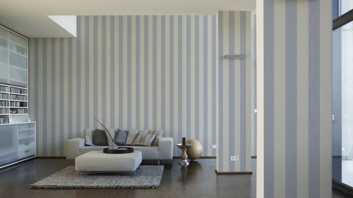 Timeless Stripes Heavy Weight Vinyl Wallpaper - Grey