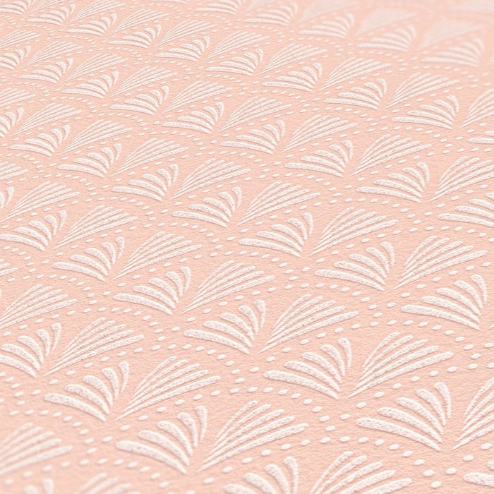 Tiny Wings - Art Deco Wallpaper  - Pale Pink