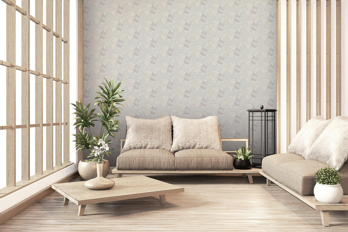 Tokyo Fish Bowl Vinyl Wallpaper - Light Grey - Discontinuing