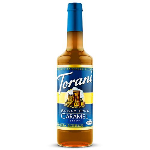 Torani Sugar Free Caramel Syrup - 750 ml Bottle-Syrups-torani-Restaurant Supply Drop