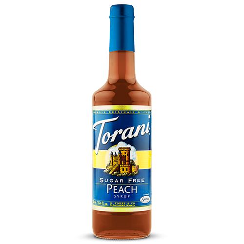 Torani Sugar Free Peach Syrup - 750 ml Bottle-Syrups-torani-Restaurant Supply Drop