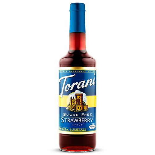 Torani Sugar Free Strawberry Syrup - 750 ml Bottle-Syrups-torani-Restaurant Supply Drop