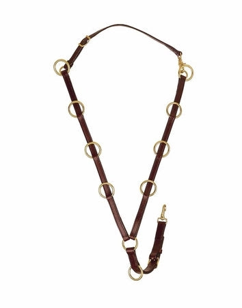 Tory Leather 10 Ring Training Martingale