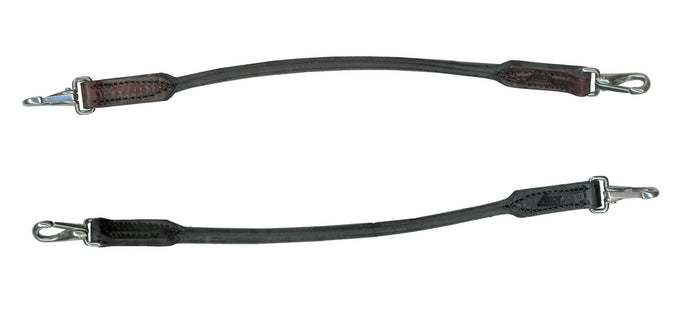 Tory Leather Rolled Grab Strap - Snap Ends