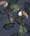 Toucan Tiki Wallpaper - Navy - Last 28 Rolls