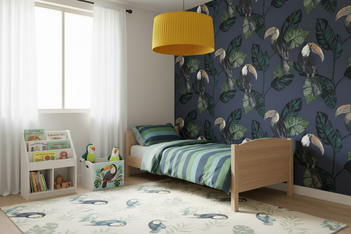 Little Boy's Room - Yellow Velvet Pendant Light