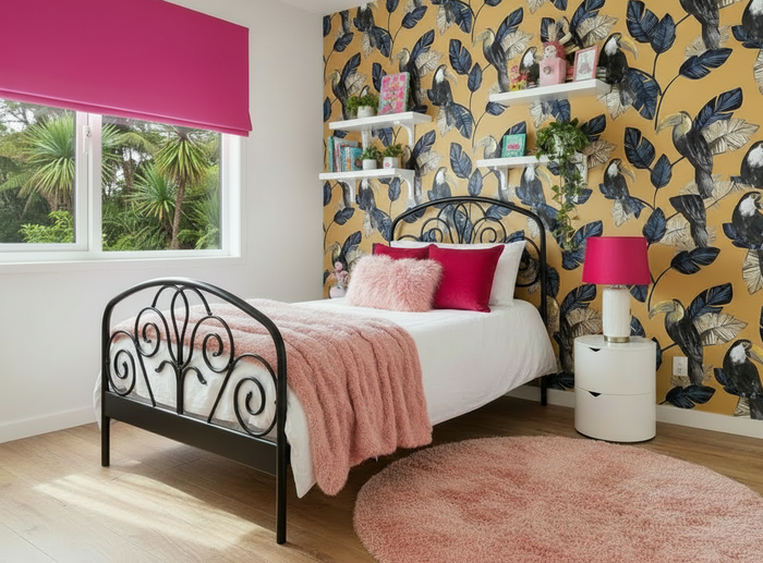 Girl's Bedroom - Wrought Iron Bed