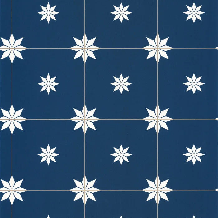 Trendy Tiles Wallpaper - Midnight Blue