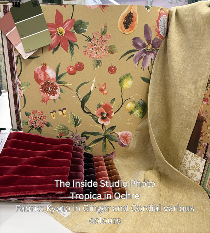 Tropica – Fruit & Floral Wallpaper – Ochre