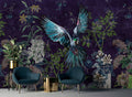 Tropical Hero - Midnight  - Custom Sized Wallpaper Mural (per m2)