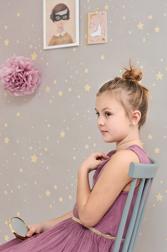 Twinkle Wallpaper - Dusty Lilac