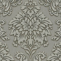Two Toned Damask Wallpaper - Grey