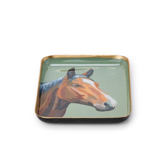 Two's Co. Horse Country Metal Trinket / Desk Trays