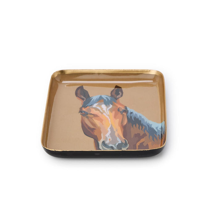 Two's Co. Horse Country Metal Trinket / Desk Trays