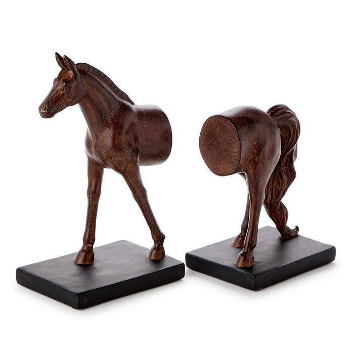 Two's Company Horse Bookends