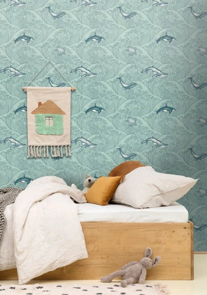 Under The Sea Wallpaper - Light Blue