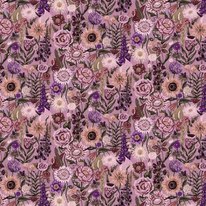 Utopia Floral Wallpaper - Mauve