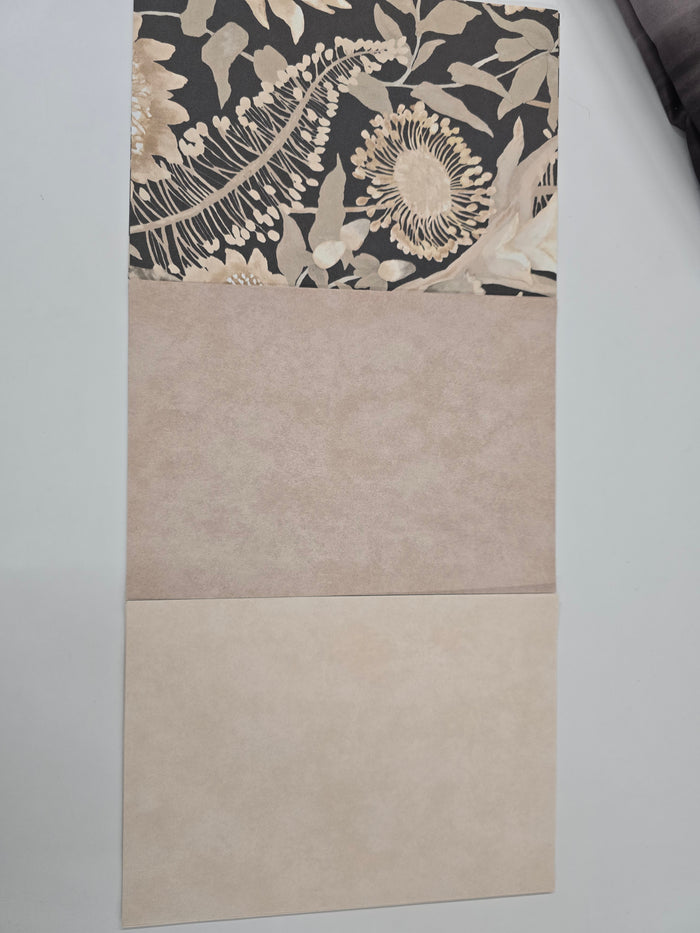 VALLAURIS Plain Wallpaper - Sable