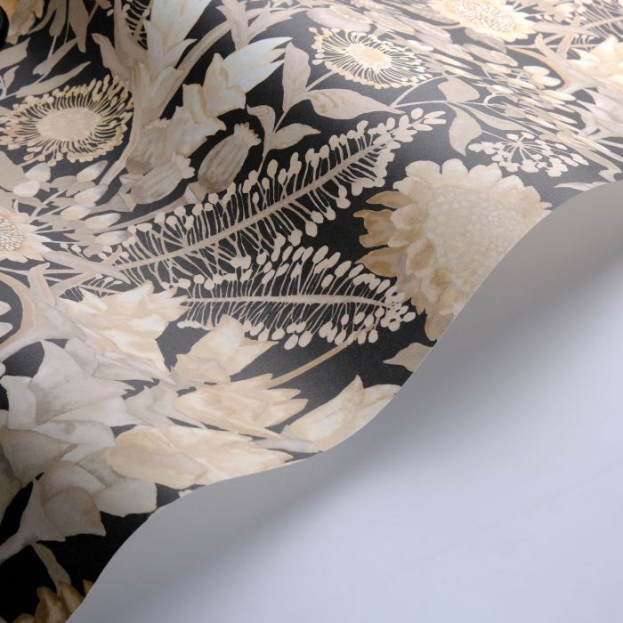 VALLAURIS Plain Wallpaper - Sable