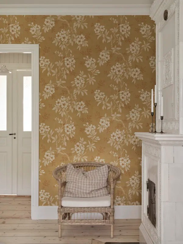 Vera - Custom Sized Wallpaper Mural (per m2) - Yellow