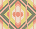 Vibrant Retro Fusion Wallpaper - Green/Pink